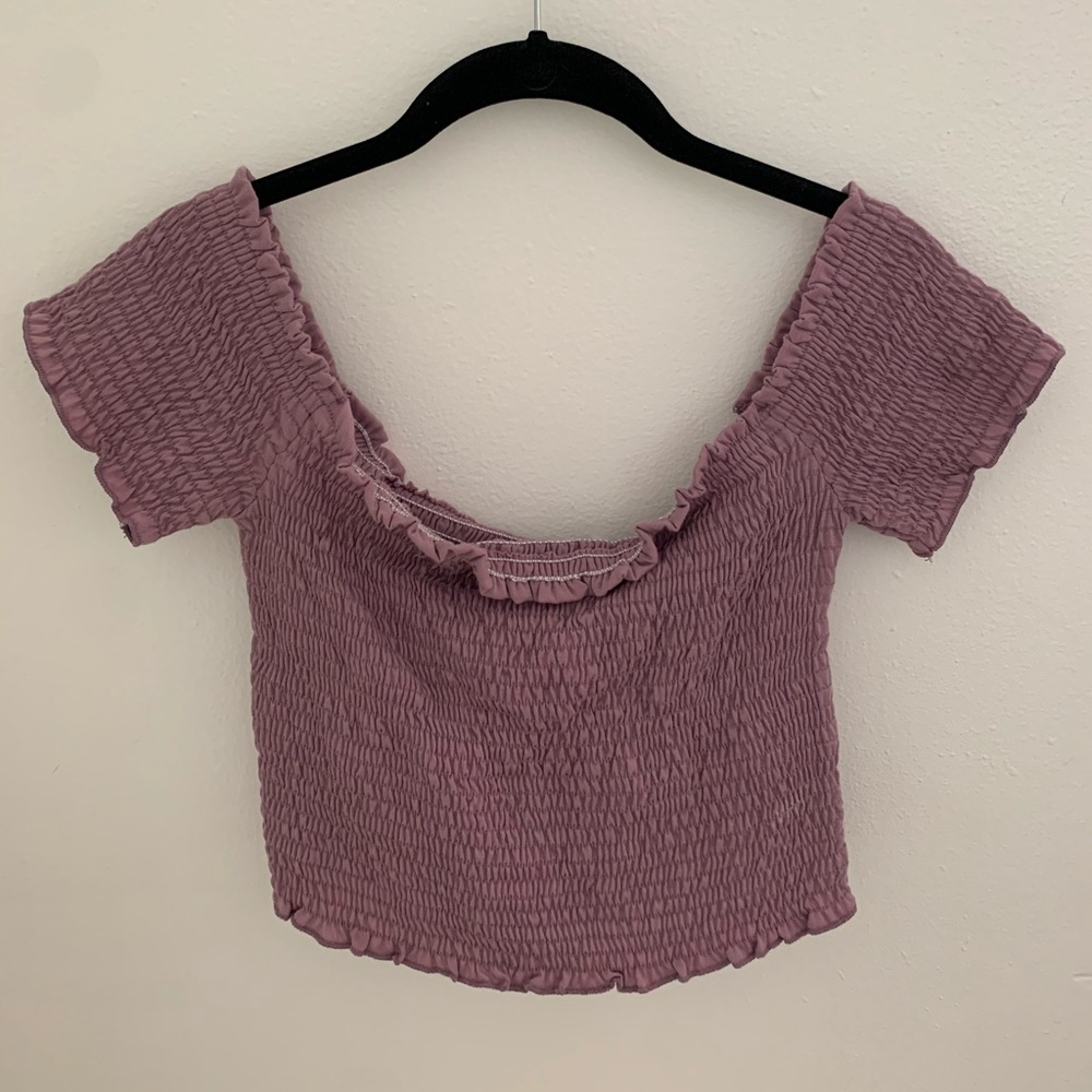 Mauve Charlotte Russe off the shoulder top